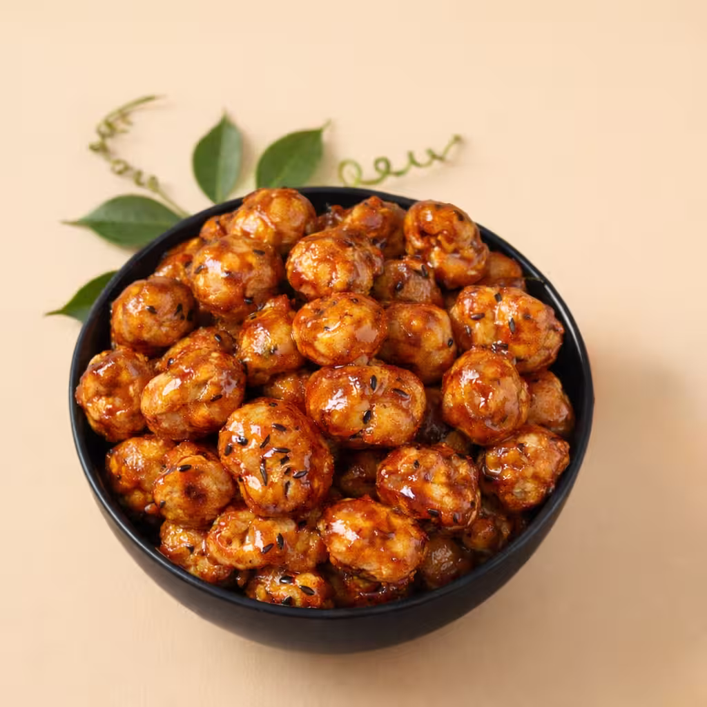 Sweet gourmet makhana healthy fox nuts dessert snack India